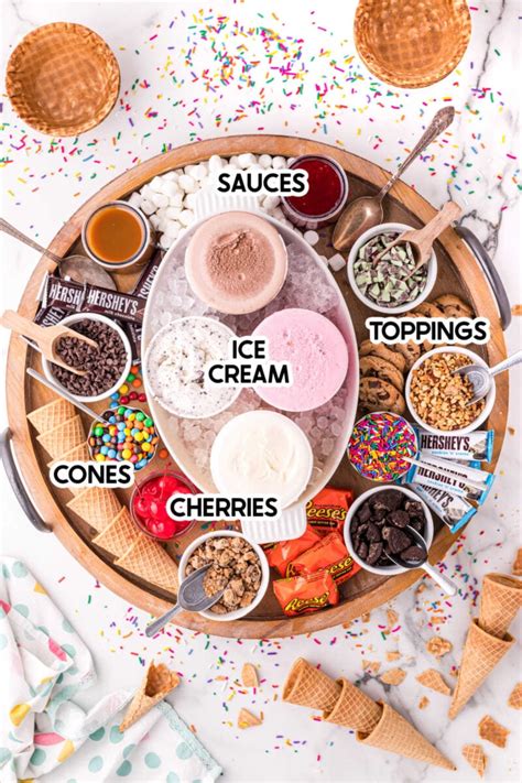 Diy Ice Cream Sundae Bar Topping Ideas Play Party Plan