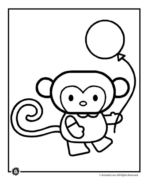 Gambar Cute Animal Coloring Page Monkey Woo Jr Kids Activities Pages Di