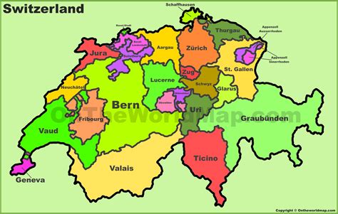 Switzerland Political Map