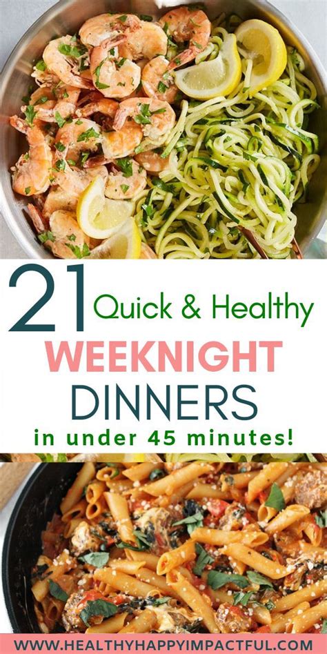 Quick And Healthy Weeknight Dinners Cheap Healthy Dinners Easy