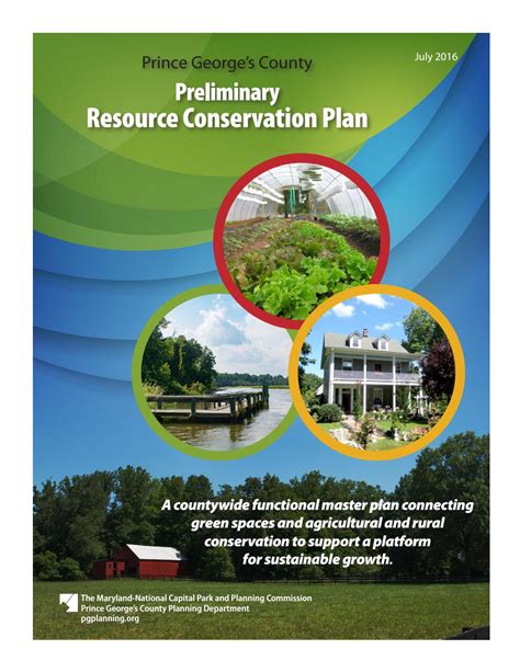 Preliminary Resource Conservation Plan By Maryland National Capital