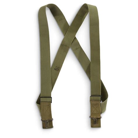 Us Military Surplus Clip On Suspenders 5 Pack Used 655485