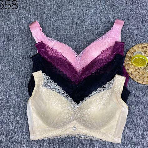 jual bra bh wanita 1358 tanpa kawat ukuran 34 38 terdapat kait 4 bahan lembut import pakaian