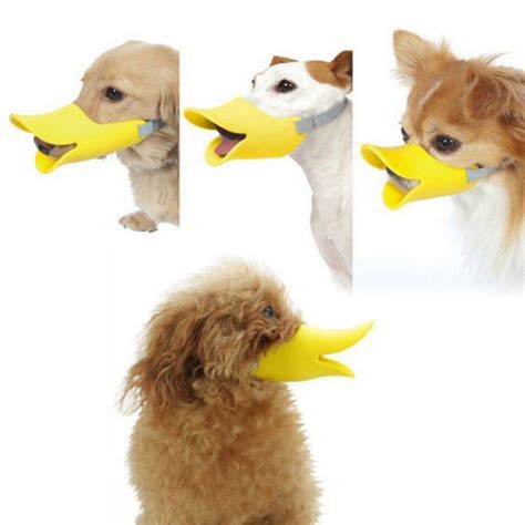 Dog Silicon Pet Protection Duck Bill Design Muzzle Adjustable Poodle