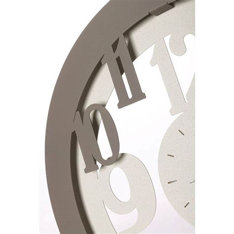 Arti E Mestieri Ready Layered Wall Clock Made In Italyivory And Mud