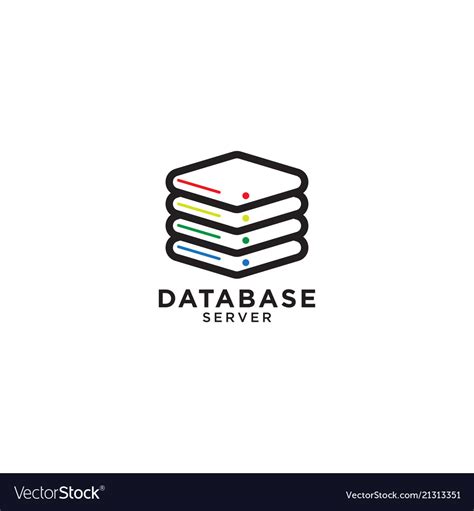 Database Graphic Design Template Royalty Free Vector Image