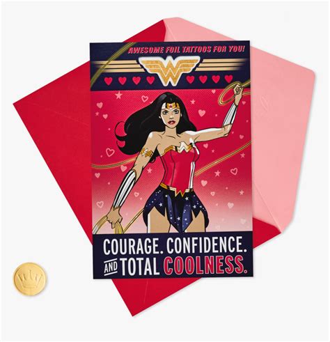 Dc Comics Wonder Woman Valentines Day Card With Wonder Woman