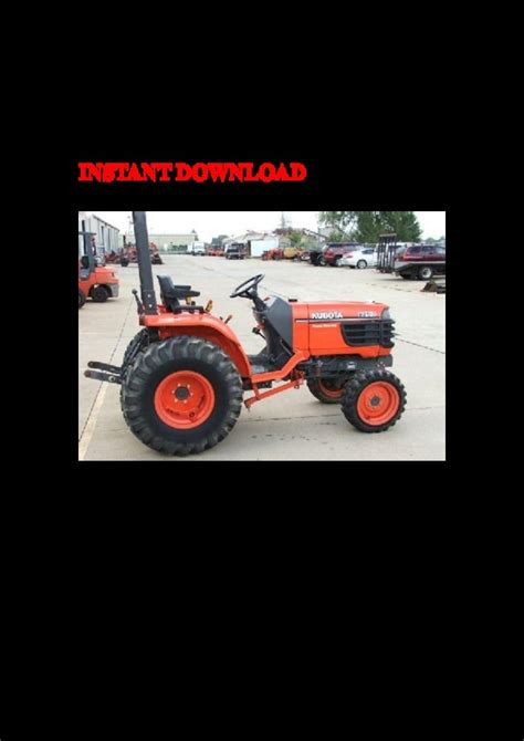 Kubota B2710 Hsd Tractor Illustrated Master Parts Manual Instant Down