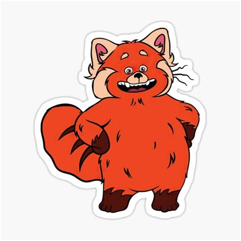 Turning Red Red Panda Sticker By Paulabland Redbubble