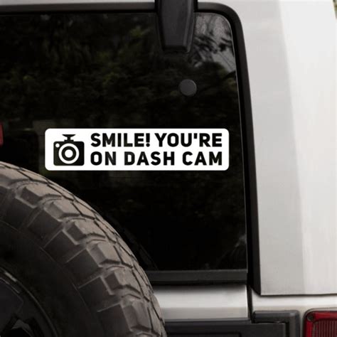 Smile Youre On Dashcam Decal Window Bumper Sticker Etsy