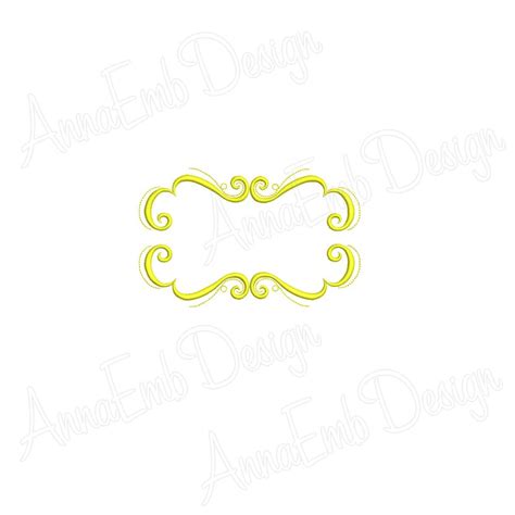 Wedding Monogram Border Embroidery Design Frame Border Etsy