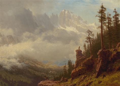 Sierra Nevada Mountains In California Albert Bierstadt Gilcrease Museum