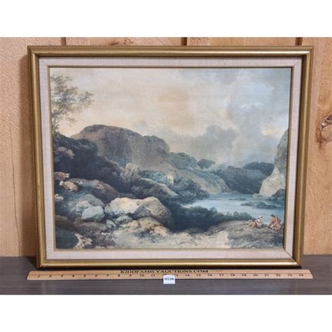 Lake Scene In Cumberland By Philip Lauthebourg On Gilt Frame 20 X