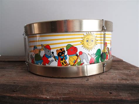 Vintage Noble And Cooley Tin Litho Toy Marching Drum In Box Etsy