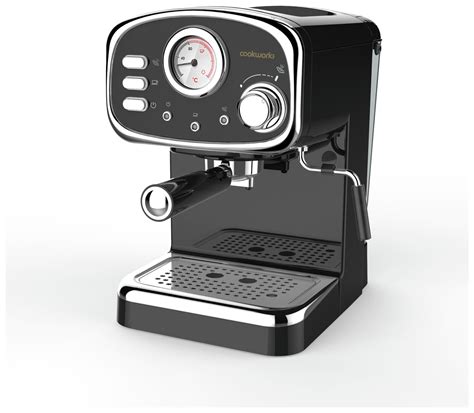 Check spelling or type a new query. Cookworks Espresso Coffee Machine with Frother - Black (8477958) | Argos Price Tracker ...