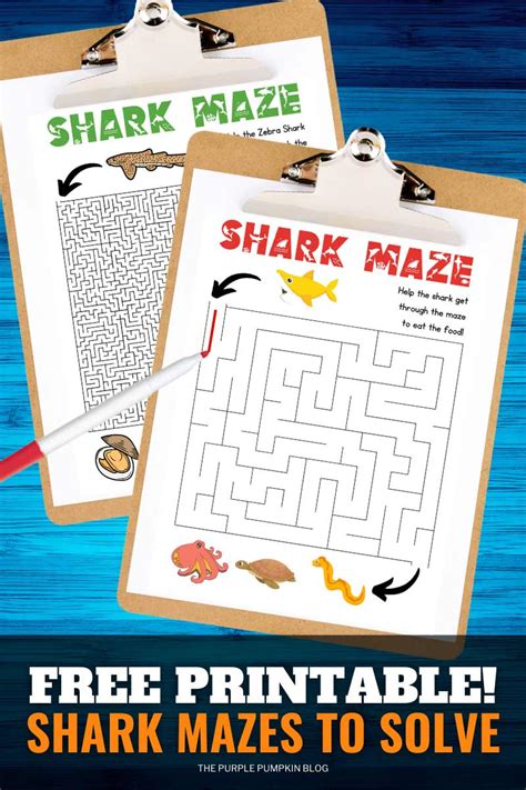 Free Printable Shark Mazes To Solve Shark Week Printables