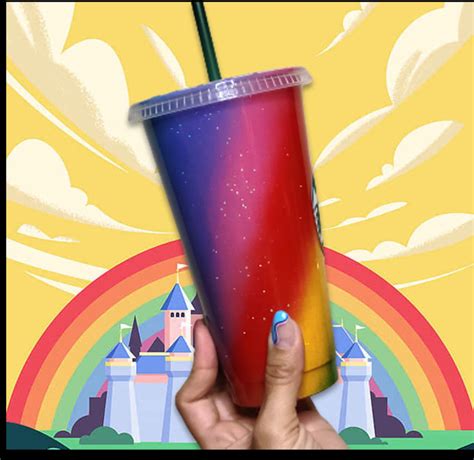 Rainbow Starbucks Epoxy Reusable Cup Etsy