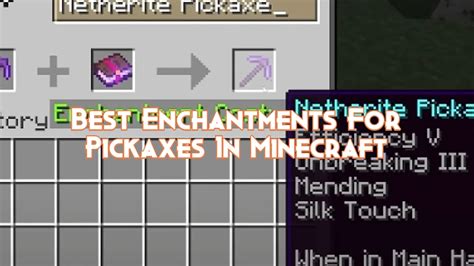 Best Enchantments For Pickaxes In Minecraft Pillar Of Gaming