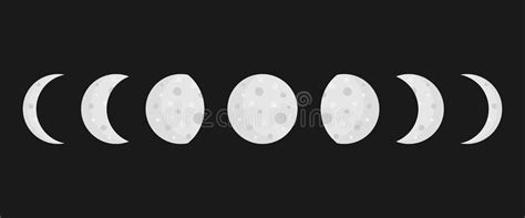 Moon Phases Vector Stock Illustrations 5106 Moon Phases Vector Stock