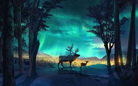 Fantasy Deer Hd Wallpaper By Martina Stipan