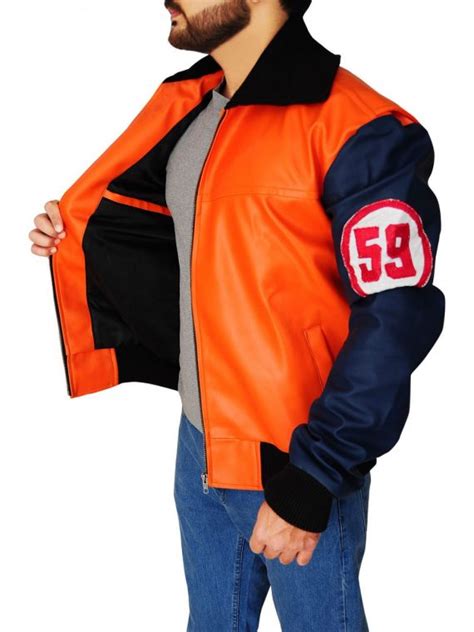 The largest dragon ball legends community in the world! Goku 59 Dragon Ball Z Leather Jacket | Distressed leather jacket, Orange leather jacket, Black ...