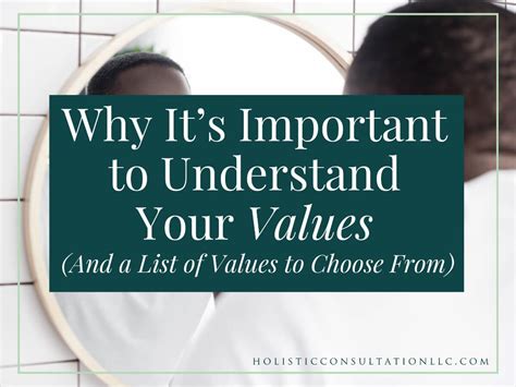 Why Its Important To Understand Your Values Holistic Consultation