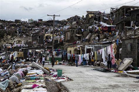 A Neighbourhood Of Jérémie Haiti After Hurricane Matthew In 2016 R