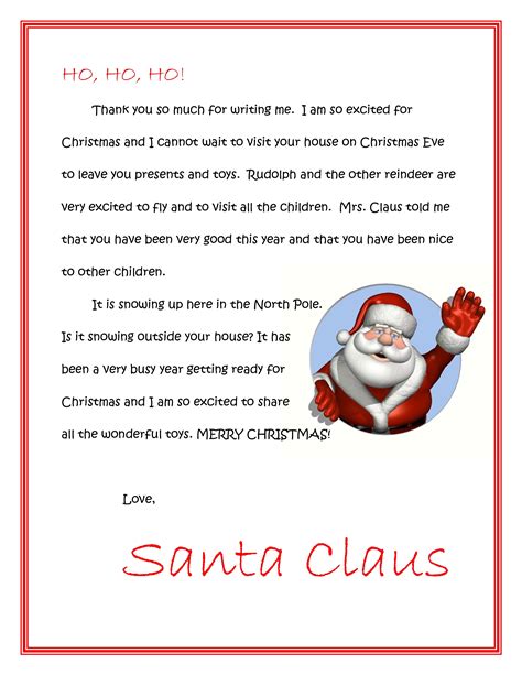 Free Letters From Santa Template 2023