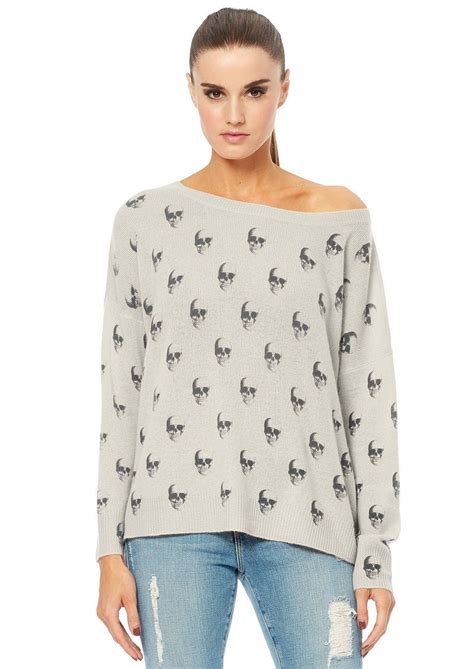 360 Sweater Skull Cashmere Jolie Sweater Heather Grey Charcoal