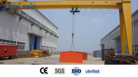 China Single Girder Semi Gantry Crane With Hoist Manufacturers