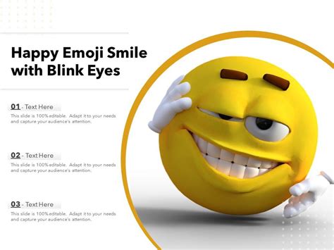 Happy Emoji Smile With Blink Eyes Presentation Graphics