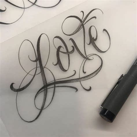 Cursive Letters For Tattoos Love
