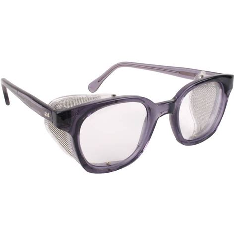 anti smoking system bouton traditional safety glasses with translucent smoke frame wire mesh