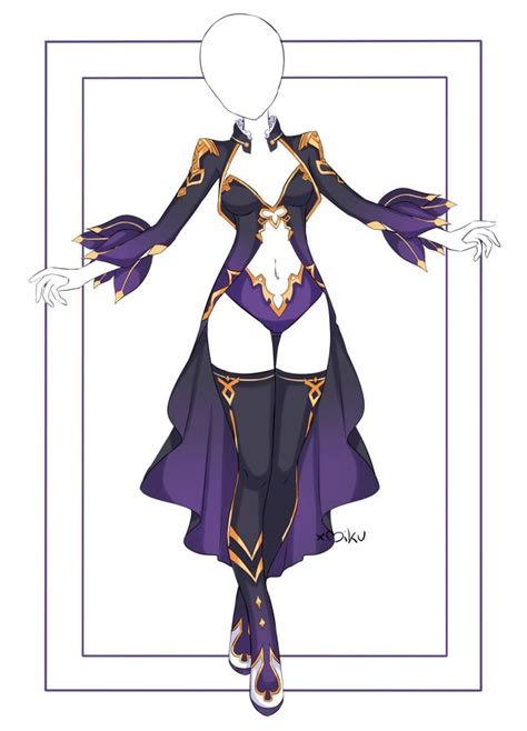 Open Auction Outfit Lineart By Xmikuchuu On Deviantart Anime Outfits Fashion Design
