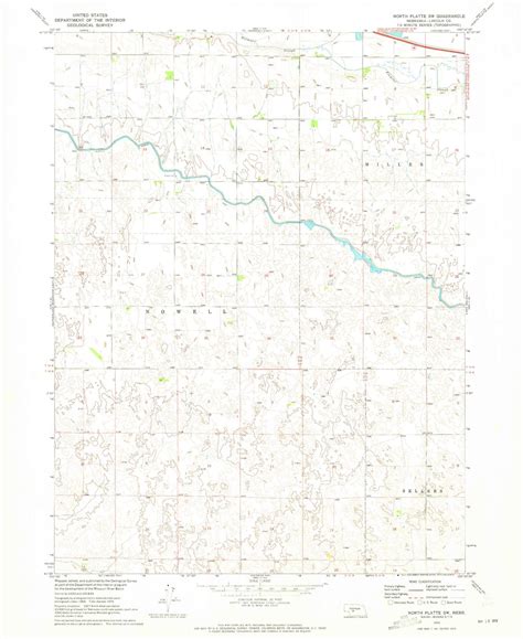 Classic USGS North Platte SW Nebraska 7.5'x7.5' Topo Map – MyTopo Map Store
