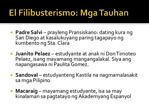 El Filibusterismo Kabanata 28 Mga Tauhan