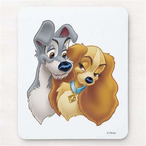 Classic Lady And The Tramp Snuggling Disney Mouse Pad Zazzle