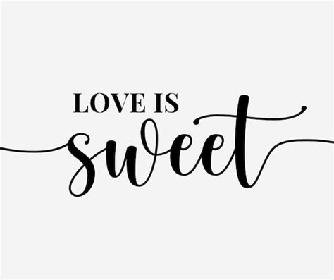 Love is Sweet SVG. Cut File for Cricut and Silhouette. Wedding - Etsy