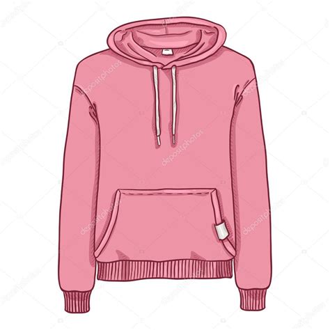 Now, here's a helpful tip that will aid in drawing appropriate hoodie styles. Vector Cartoon Illustration - Pink Hoodie Sweatshirt — Stock Vector © nikiteev #274147066