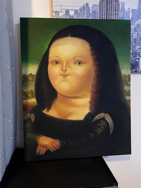 Fernando Botero Mona Lisa Monalisa Pop Art Gallery Canvas Printing