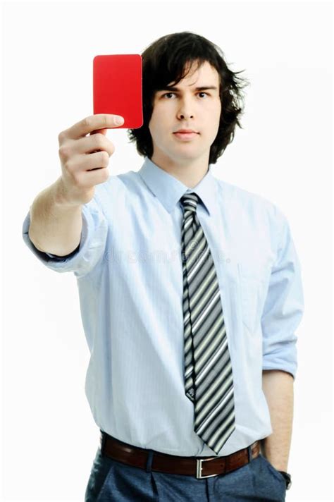 Red Card Stock Image Image Of Male Caucasian Blank 21839075