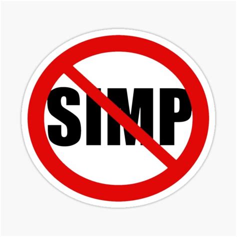 Anti Simp Sticker For Sale By Lucahartley Redbubble
