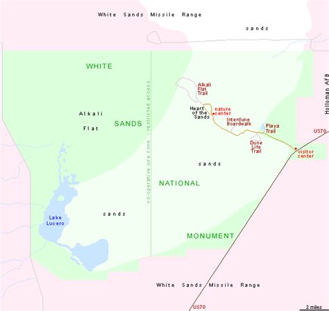 White Sands National Park Map World Map