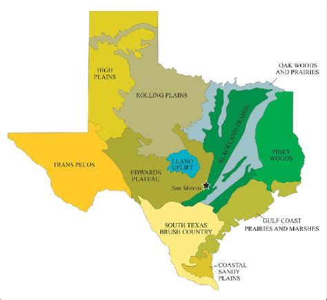 Physiographic Regions Of Texas Download Scientific Diagram