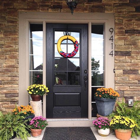 Two sidelights are a typical thing to get a symmetrical search but if you want a more contemporary choice, include just a single, it'll search great. Modern Black Front Door Ideas | Pella
