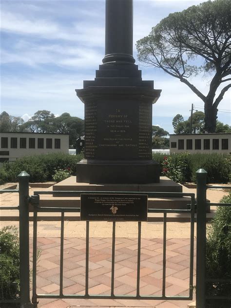 Cootamundra War Memorial Places Of Pride