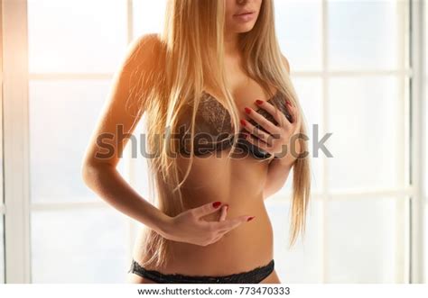 Sexy Woman Touching Herself Girl Lingerie Stock Photo Shutterstock