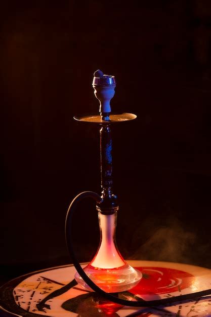 Free Photo Front View Hookah In A Bar With Fog Around