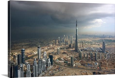 An Aerial View Of Dubais Burj Khalifa Photo Canvas Print Great Big