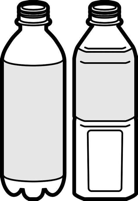 Plastic Bottle Clipart Black And White